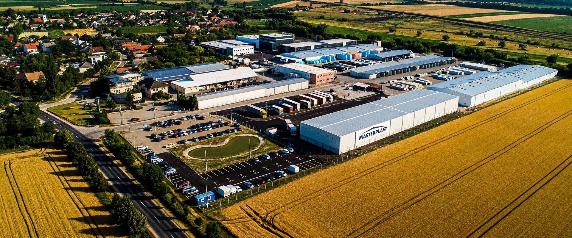The Sárszentmihály plant seen from the air
